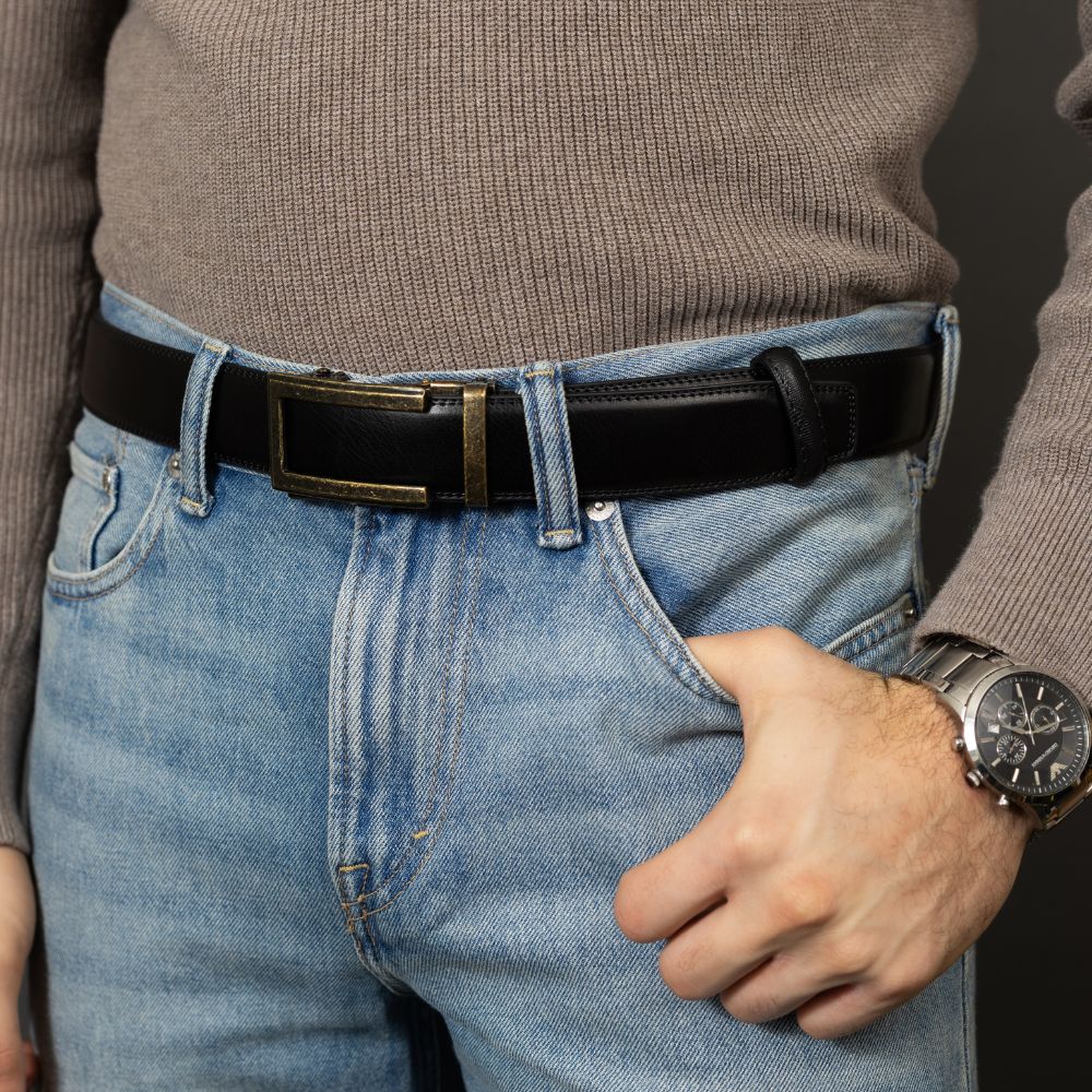 Automatikgürtel - Buffalo Black x Nova Patina