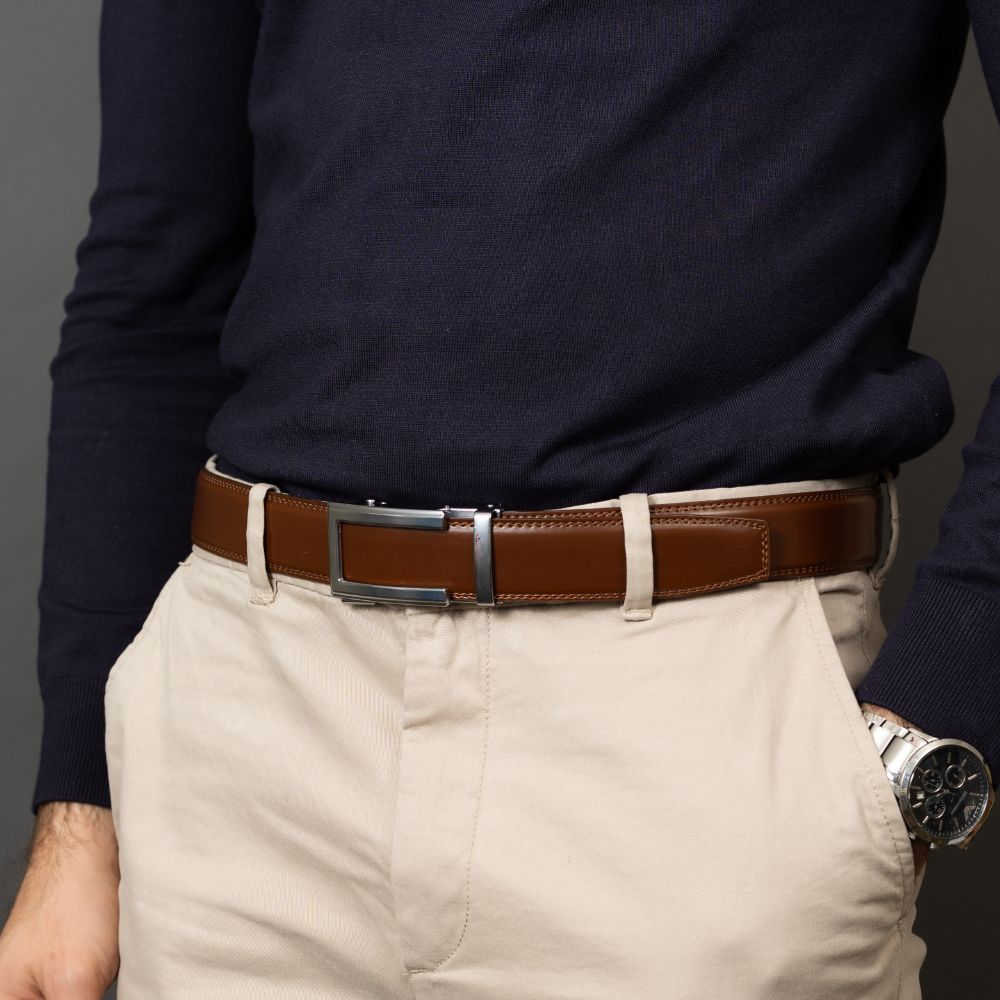 Automatikgürtel - Mocha Brown x Nova Silver