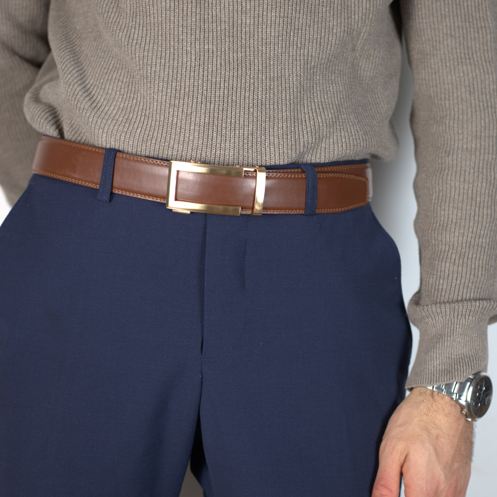 Automatikgürtel - Mocha Brown x Nova Gold