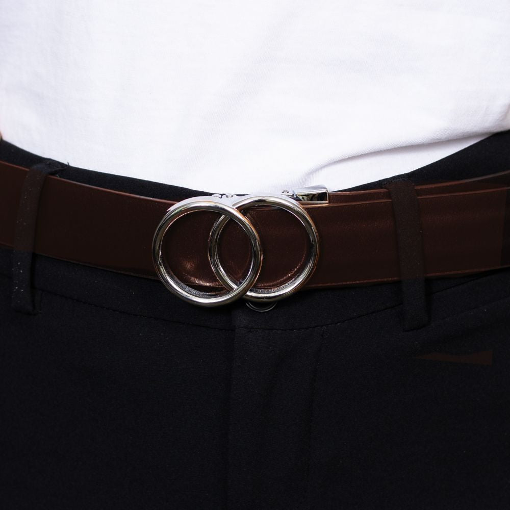 Automatikgürtel - Classic Brown x Silver Loop