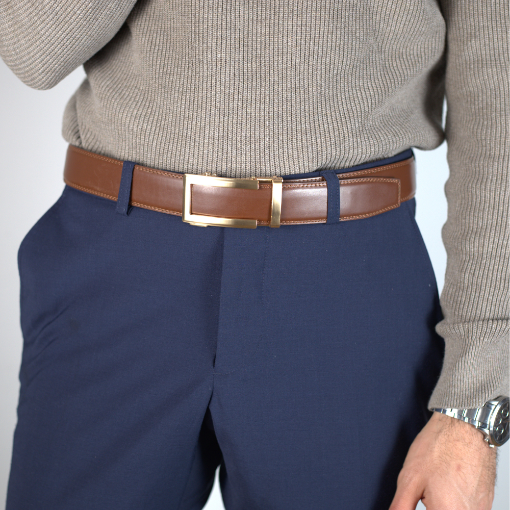 Automatikgürtel - Mocha Brown x Nova Gold