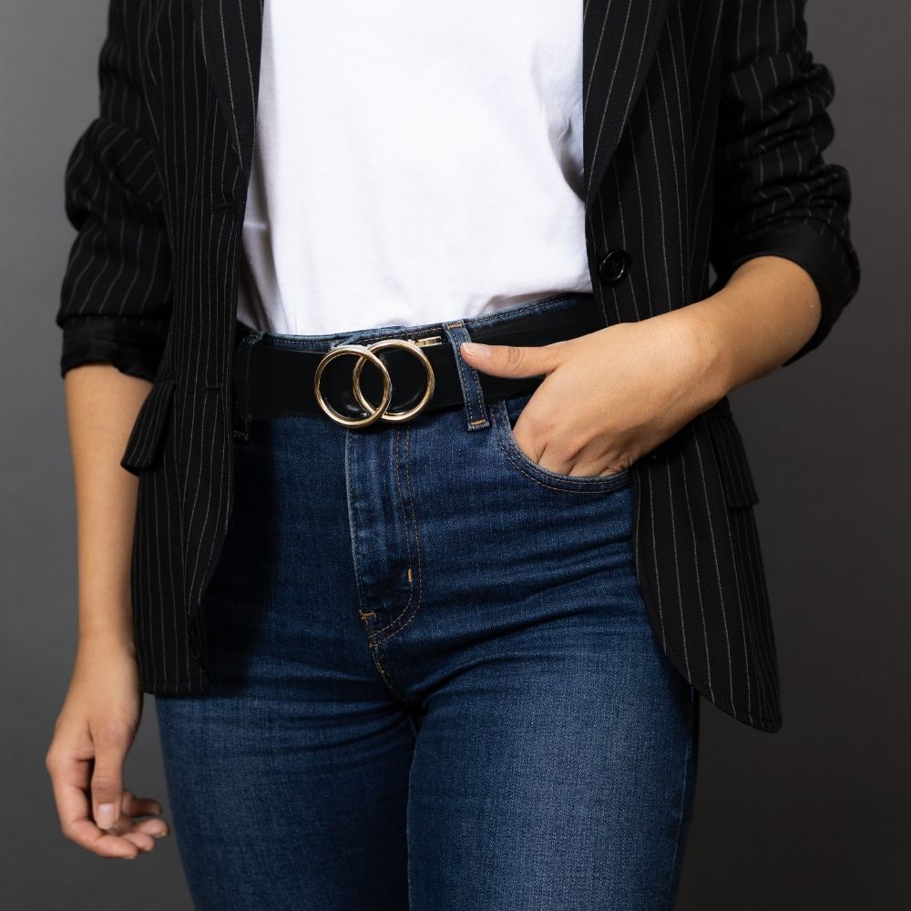 Automatikgürtel - Vegan Black x Golden Loop