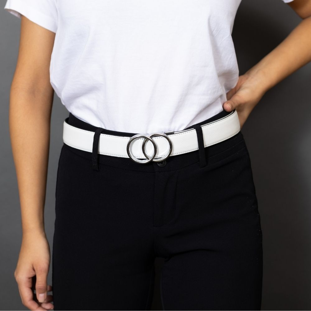 Automatikgürtel - Vegan Snow White x Silver Loop