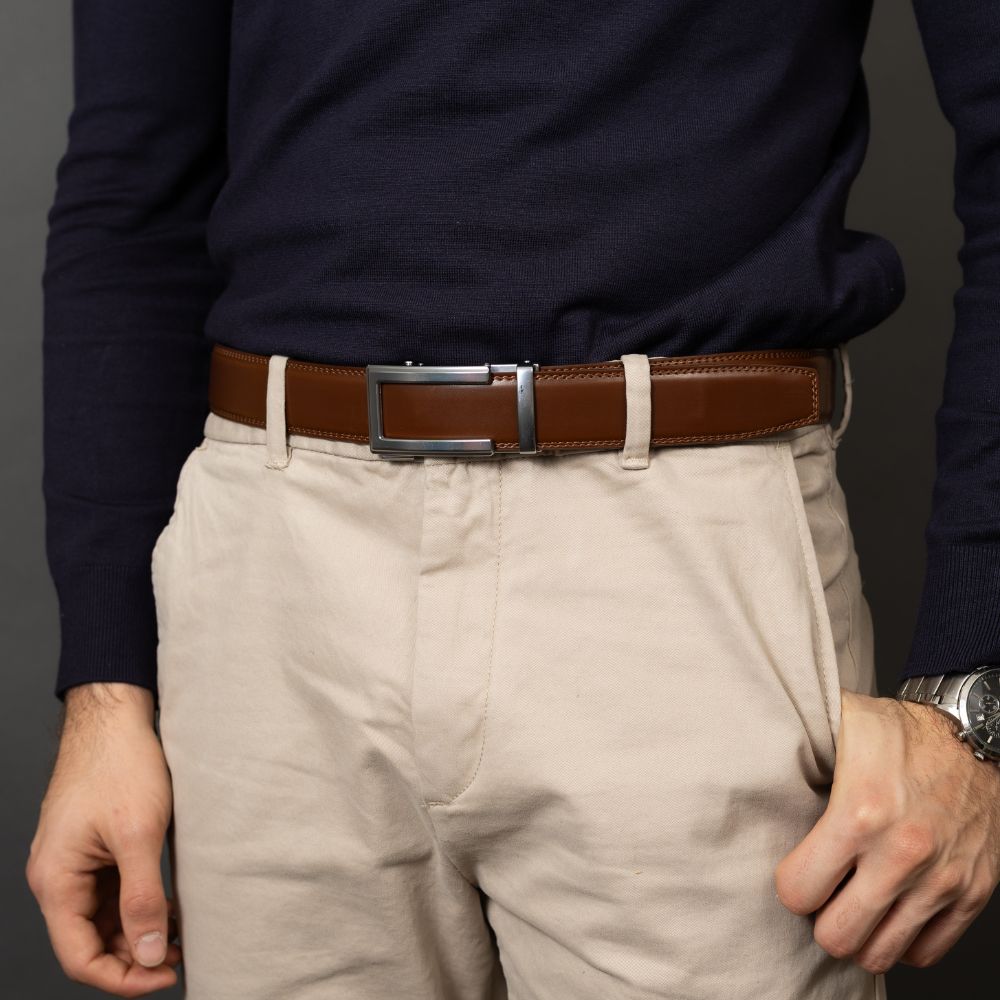 Automatikgürtel - Mocha Brown x Nova Silver