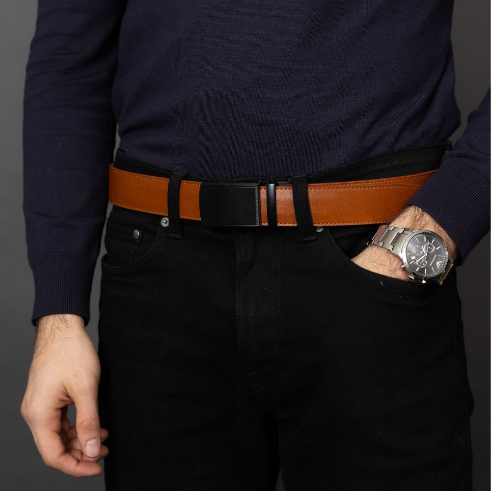 Automatikgürtel - Robust Brown x Pure Black