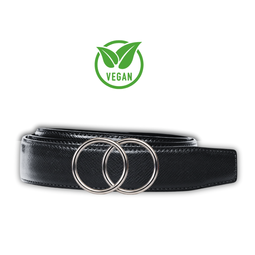 Automatikgürtel - Vegan Black x Silver Loop